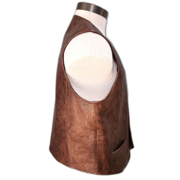 Wilsons Leather Men's Brown Leather Vest Size L - Picture 3 of 8